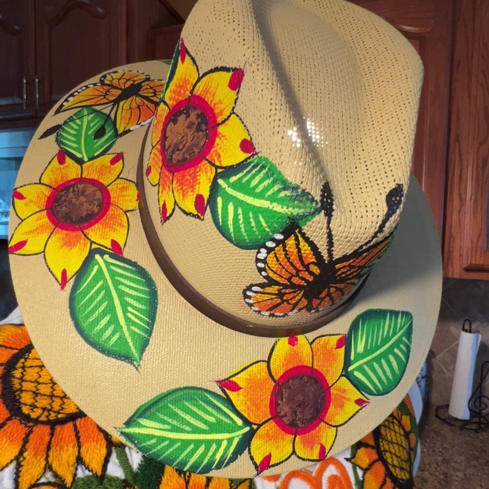 Sunflower Hand Painted Hat